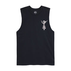 JUST SEND IT MENS SMALL PRINT MUSCLE TEE